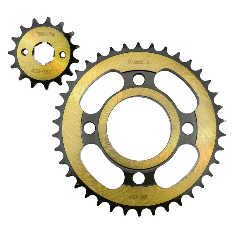 ست دنده طلایی هندا (عقب۳۸ جلو۱۵) کیفیت آلیاژ فولاد (قابل نصب بروی تمامی موتور سیکلت ها