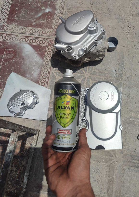 اسپری رنگ نسوز انجین هندا الوان تهران مناسب برای رنگ انجین قاب زنجیر پوسته کمک