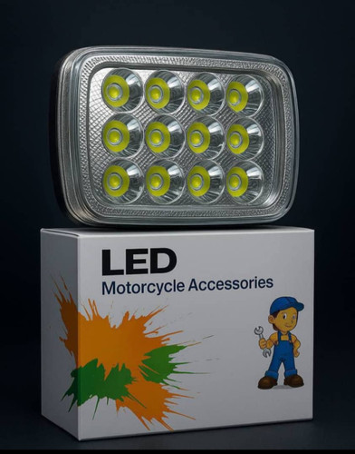 چراغ جلو هندا ۱۲ خانه LED مناسب برای تمامی موتورسیکلت ها (کیفیت وارداتی)