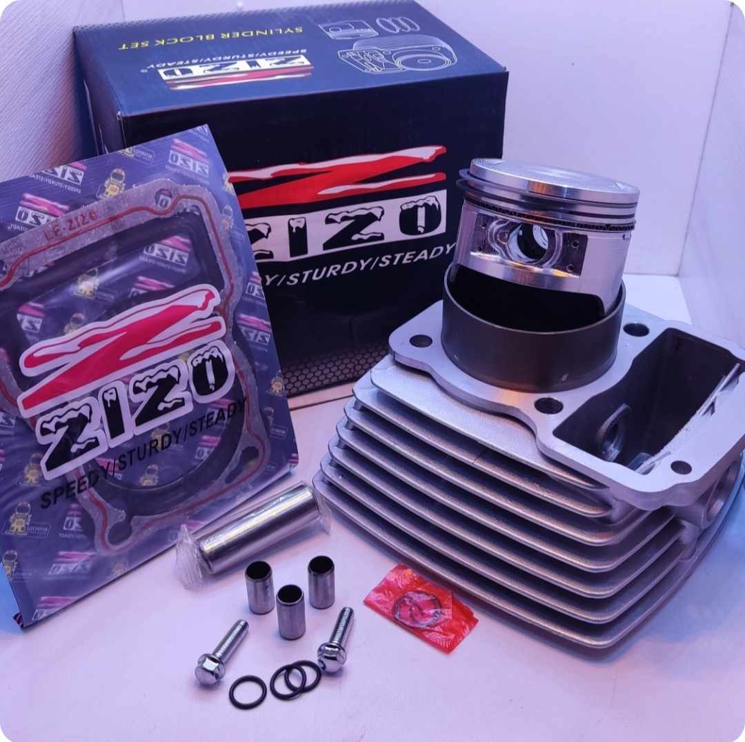 سیلندر پیستون کامل ۱۲۵ برند زیزو کیفیت وارداتی مناسب موتور سیکلت