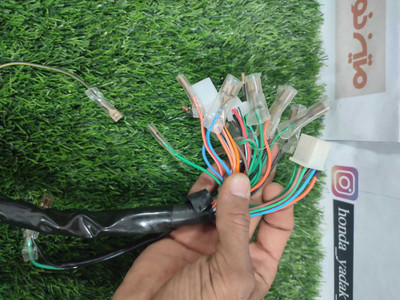 سیم کشی برق کامل موتور سیکلت هندا استارتی و بدون استارت کیفیت وارداتی